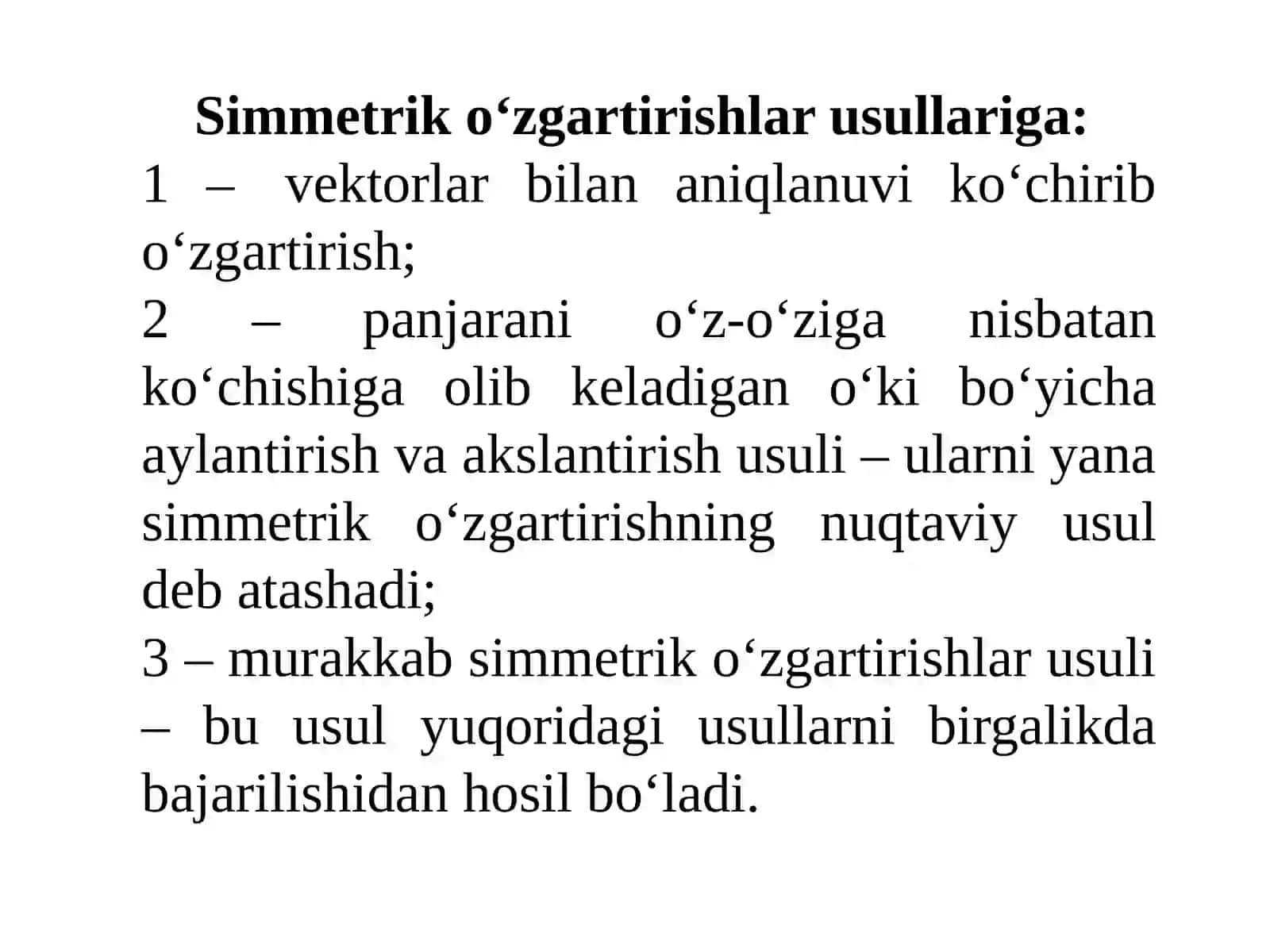 Kristallar simmetriyasi va uni aniqlash 3