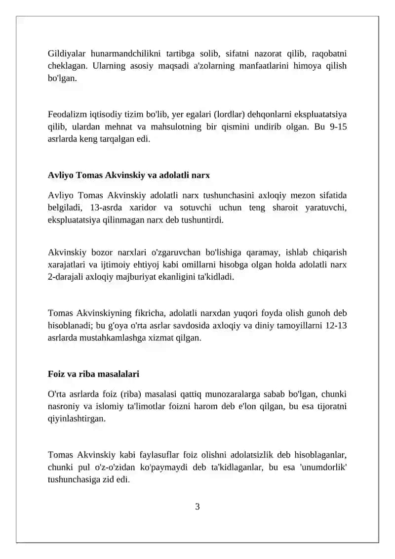O‘rta asr iqtisodiy qarashlari 3