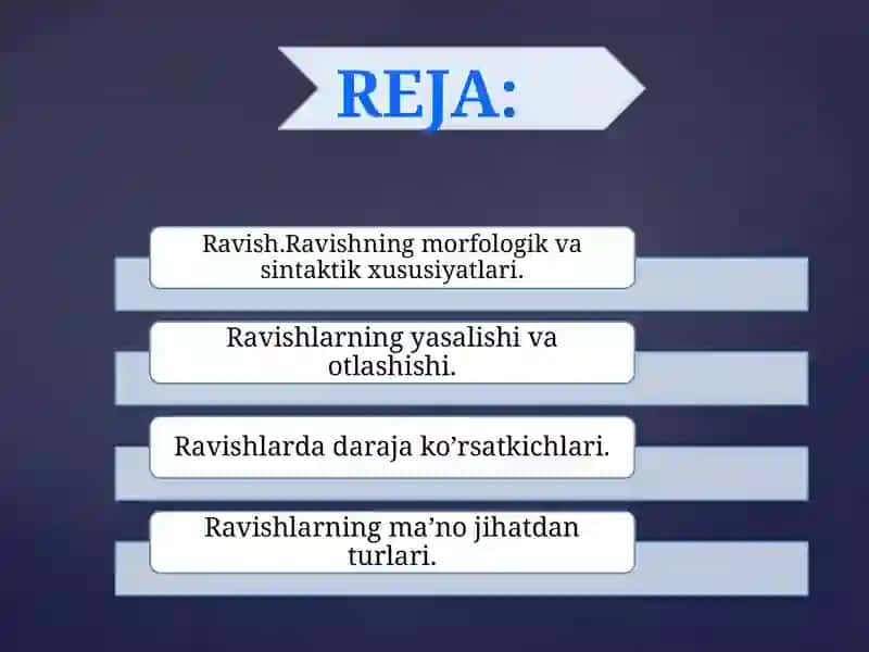 Ravish so'z turkumi 3