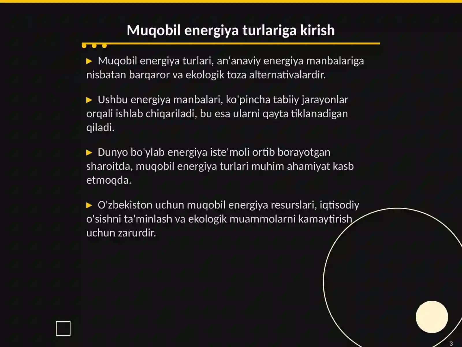 Muqobil energiya turlari 3