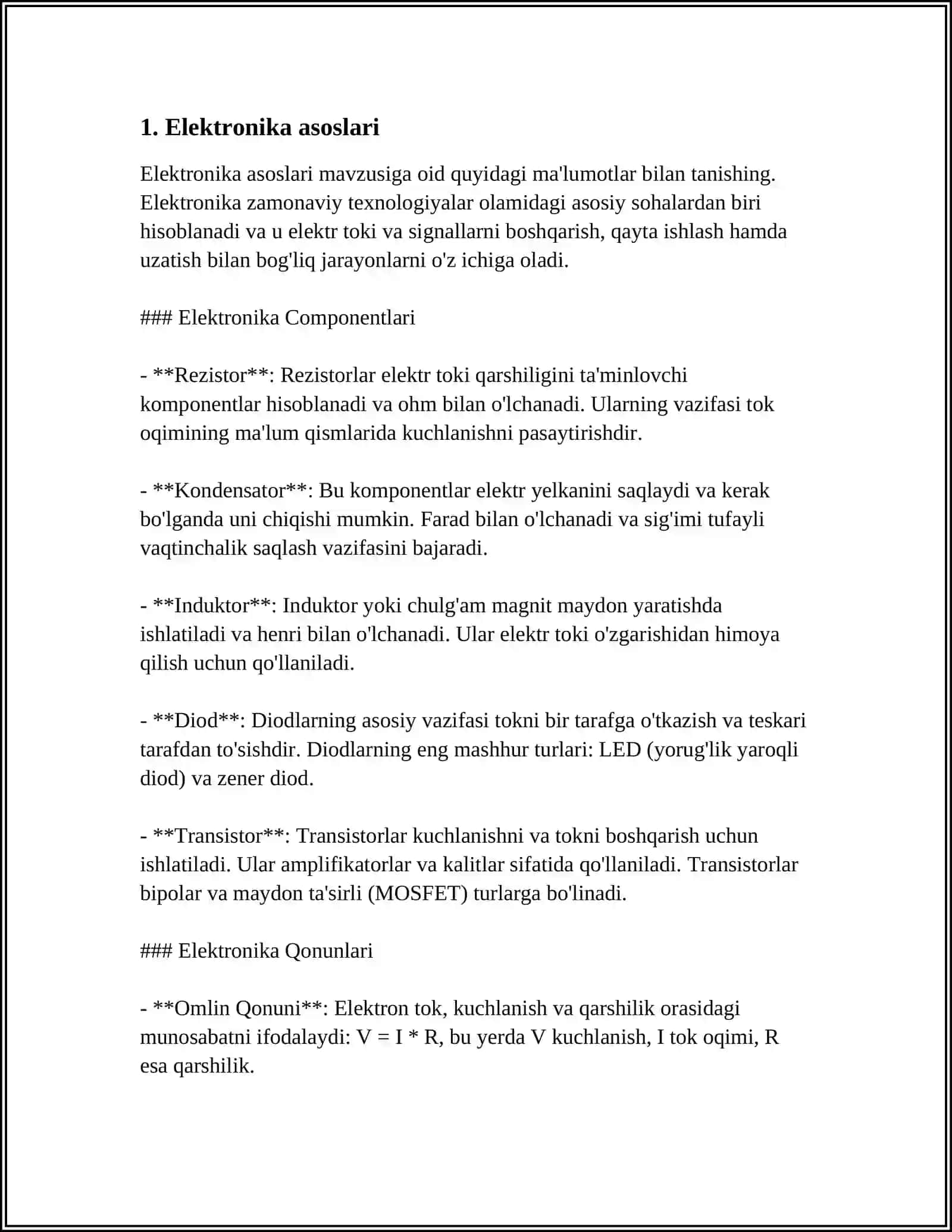 Elektronika asoslari 3
