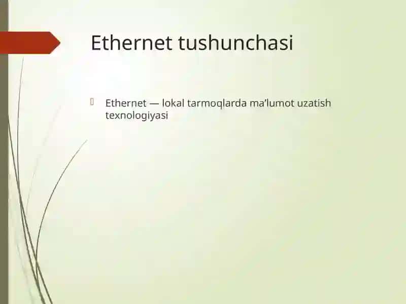 Ethernet texnologiyasi 3