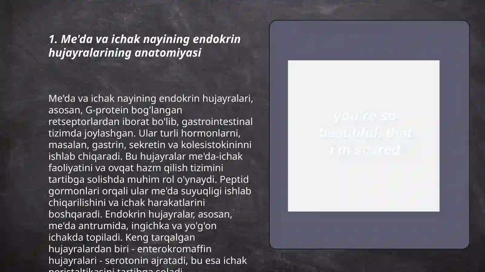 Me'da va ichak nayining endokrin hujayralari 3
