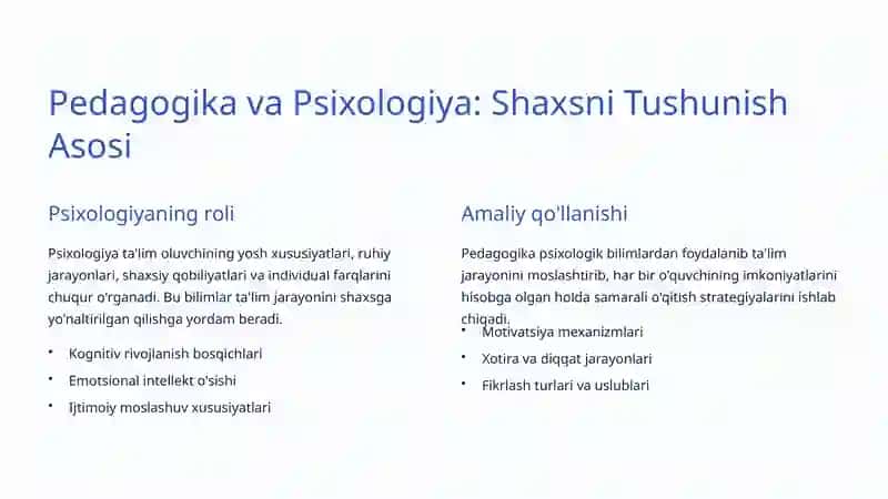Pedagogikaning Boshqa Fanlar Bilan Aloqasi 3