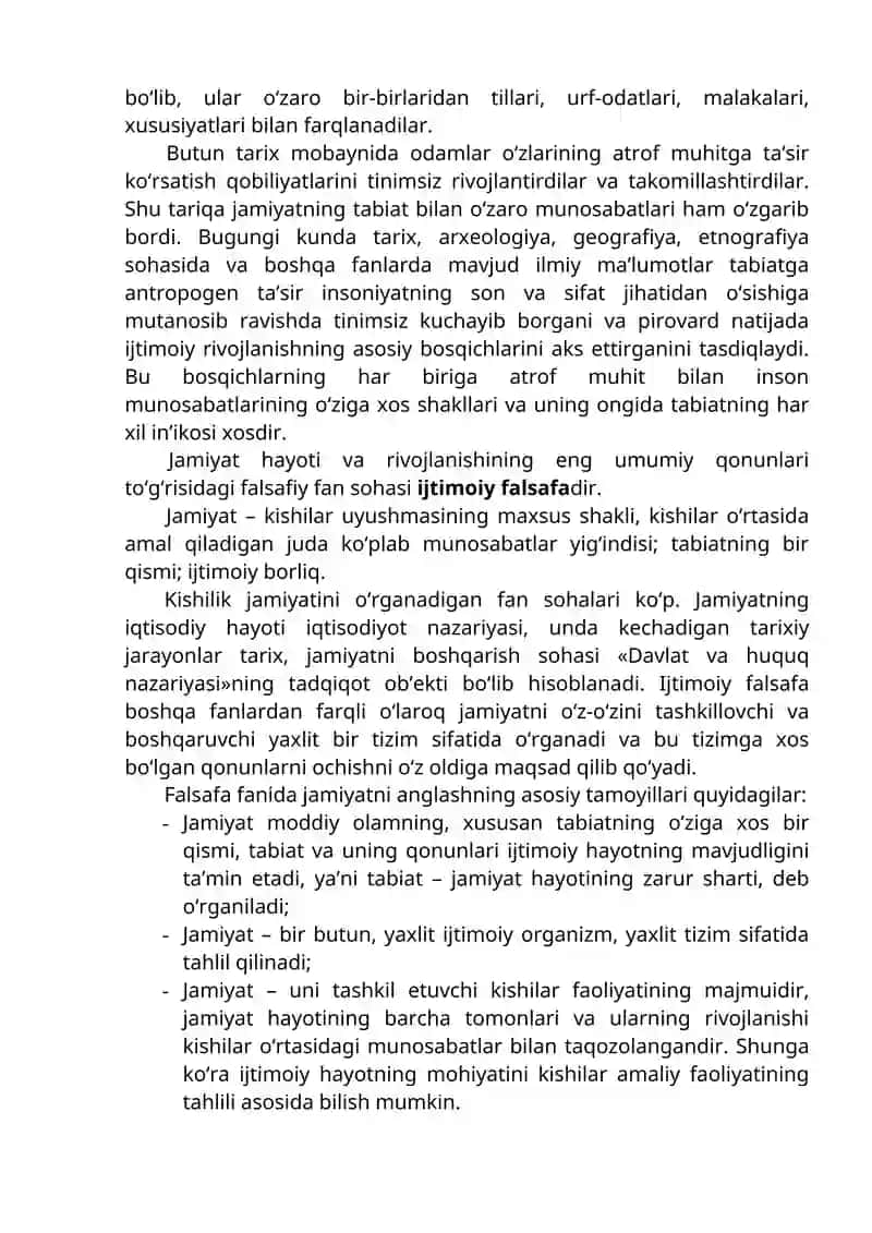 Jamiyat falsafasi 3
