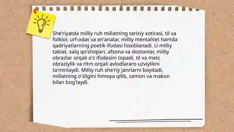 She'riyatda milliy ruh VA an'analar 3