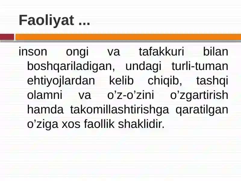 Faoliyatning psixologik tahlili 3