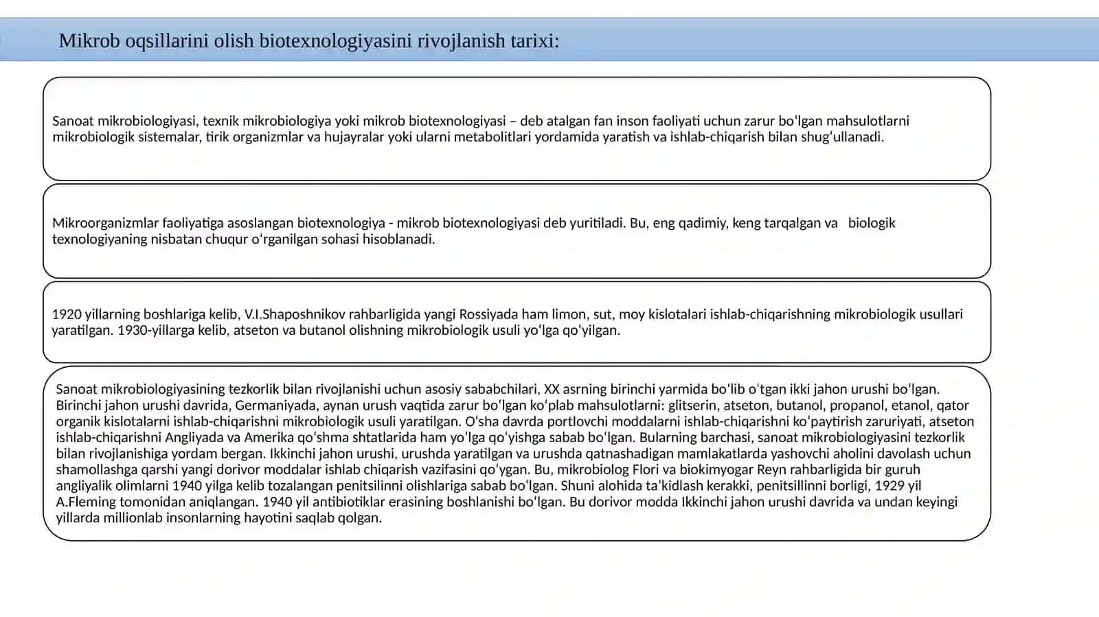 Mikrob oqsilini biotexnologik ishlab chiqarish 3