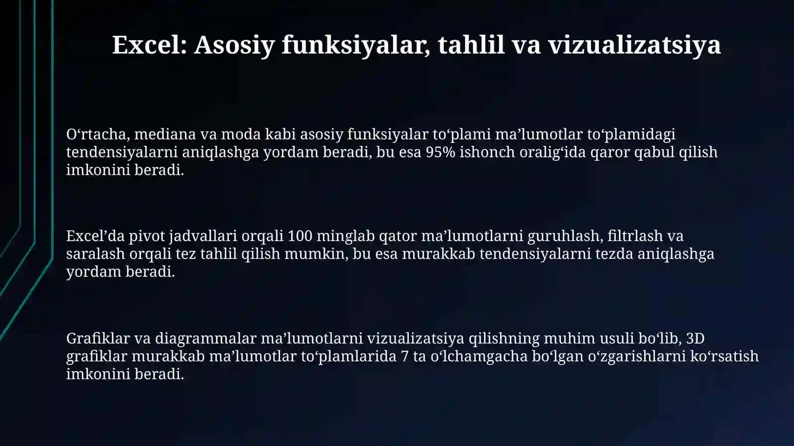 Excel,PowerPoint va Word ishlash 3