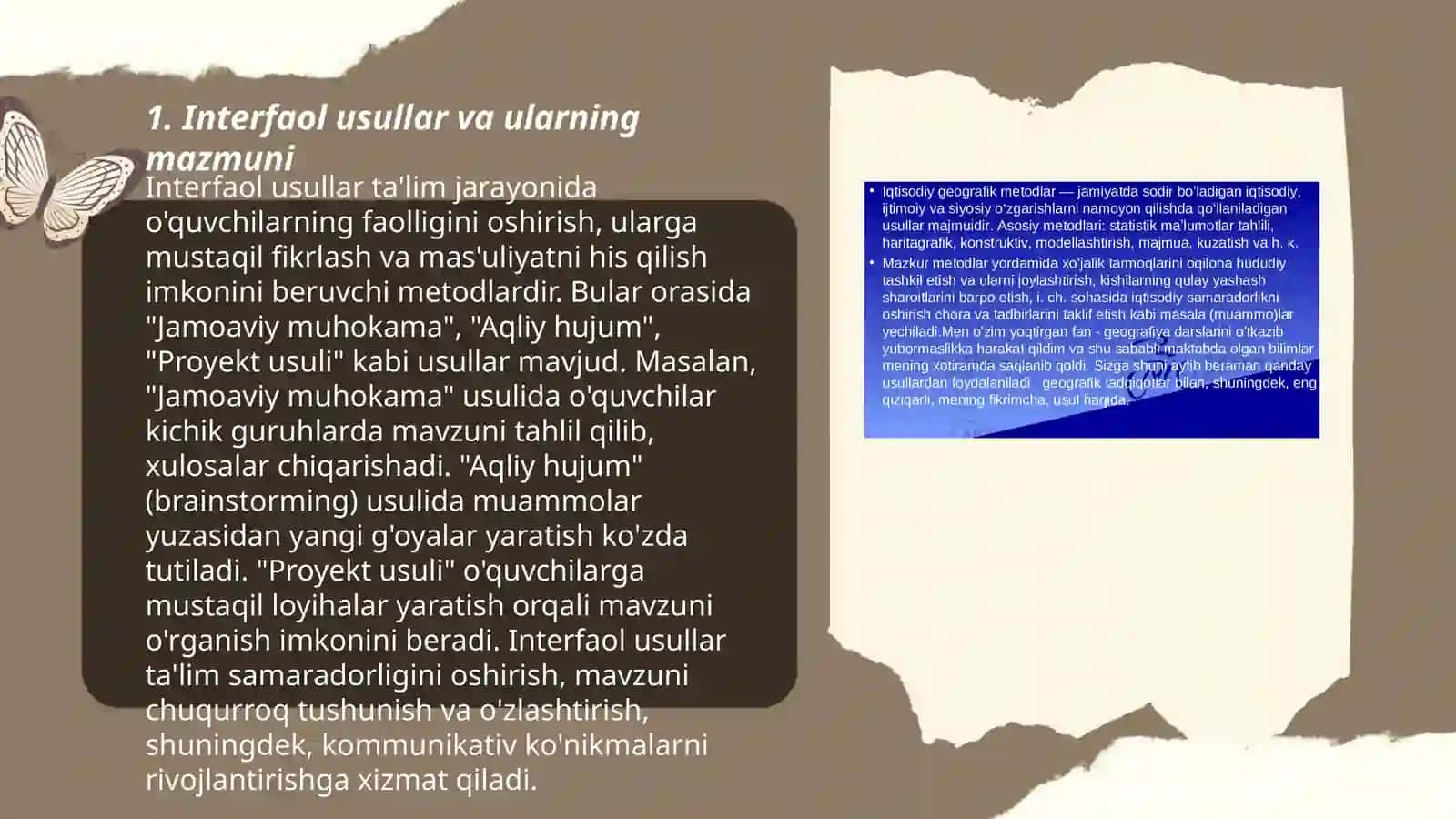 Interfaol metodlar va ularning tasnifi 3