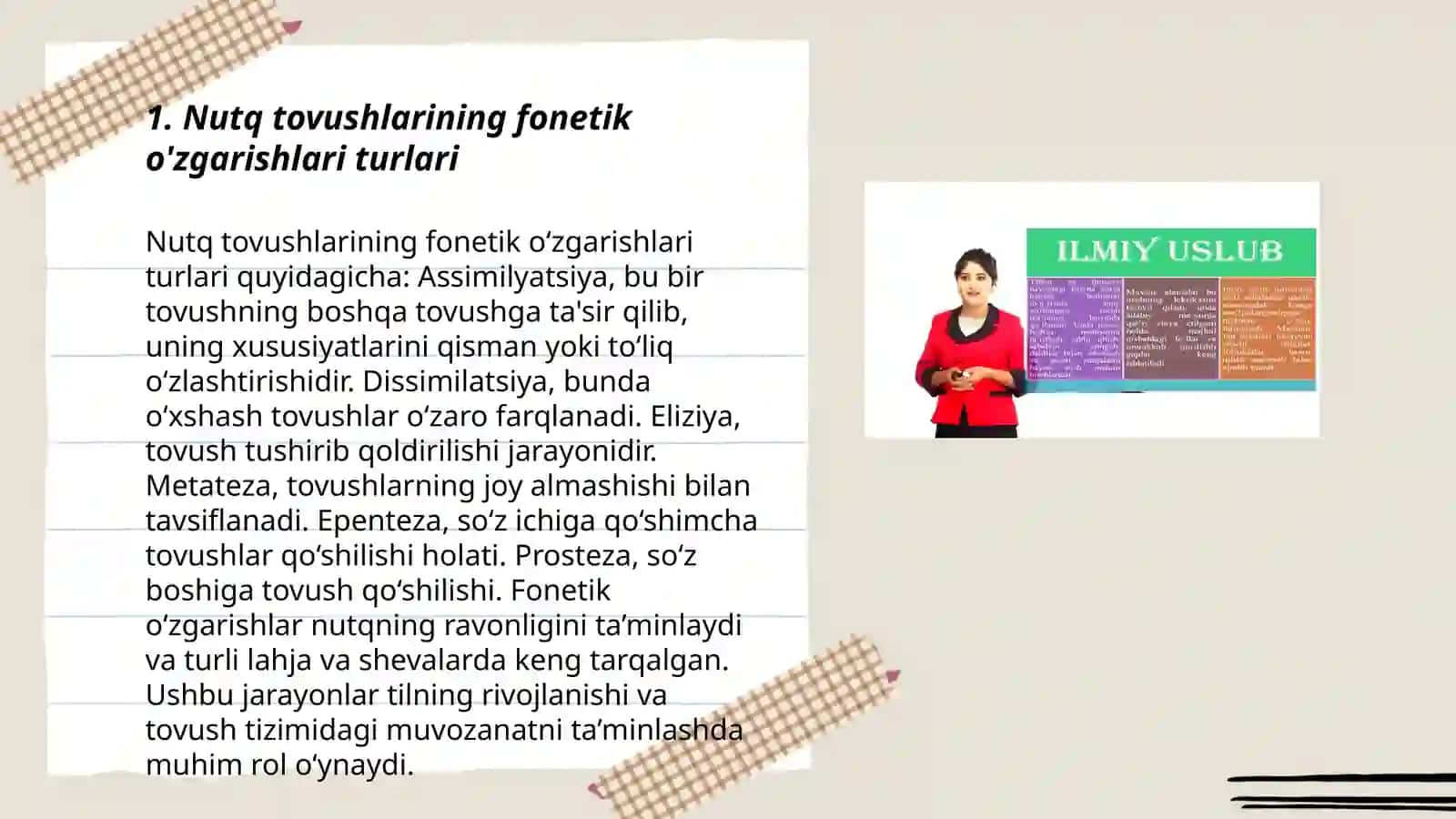 Nutq tovushlarining fonetik o'zgarishlari 3
