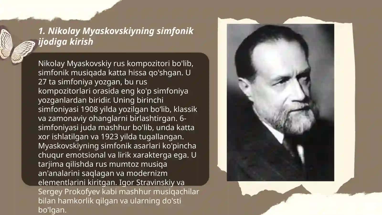Nikolay Yakovlevich Myaskovskiy simfonik ijodi 3
