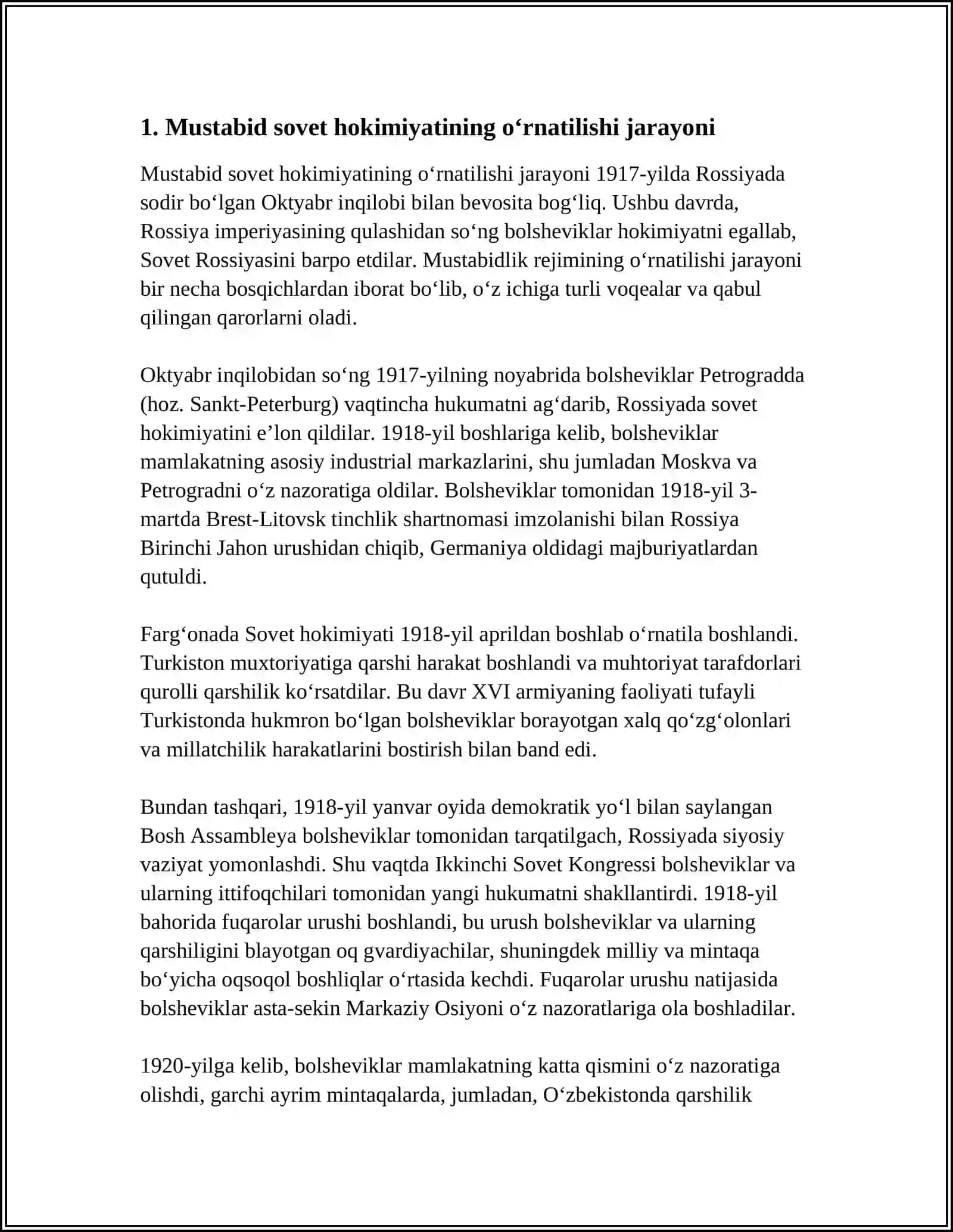 TURKISTONDA MUSTABID SOVET HOKIMIYATINING ÕRNATILISHI VA UNGA QARSHI QUROLLI HARAKAT 3