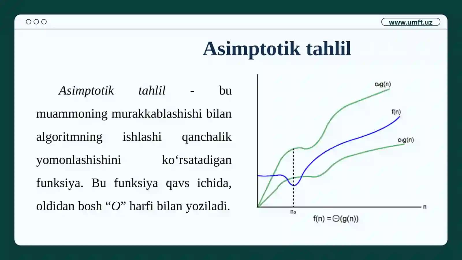 Algoritmlarning asimptotik tahlili 3