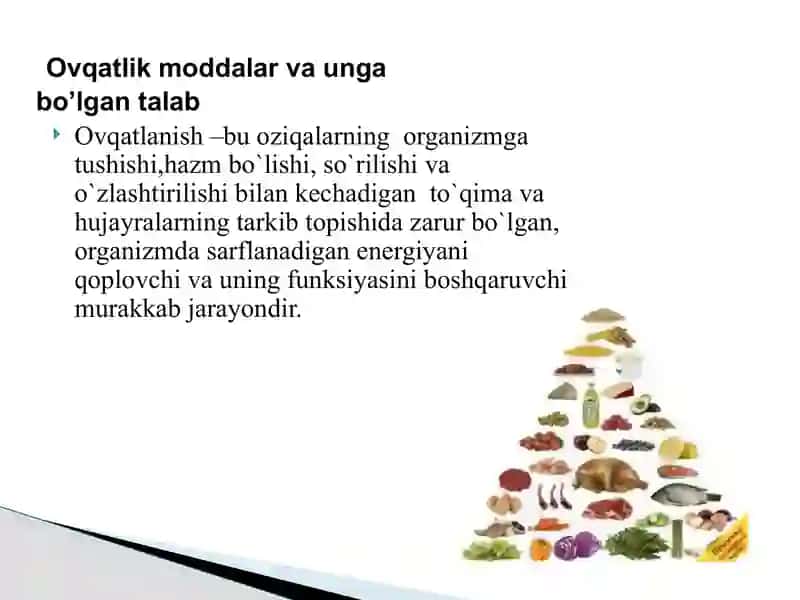 Asosiyoziq moddalar va ularning organizm dagi o`rni 3