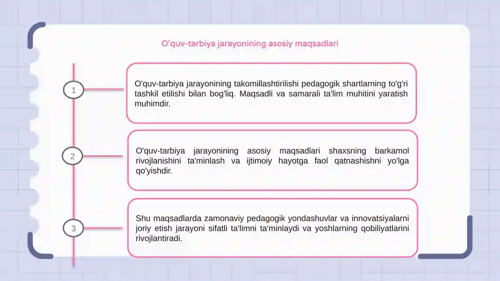O'quv-tarbiya jarayonini takomillashtirishning pedagogik shartlari 3