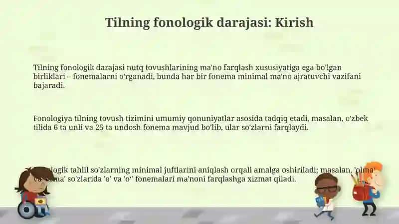 Tilning fonologik sathi 3