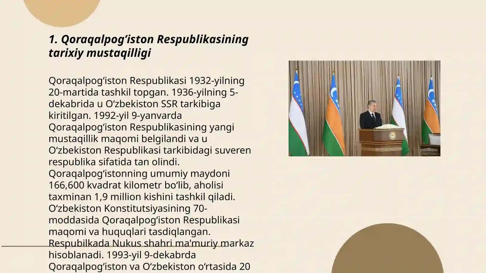 Qoraqalpog’iston Respublikasi tarixi 3