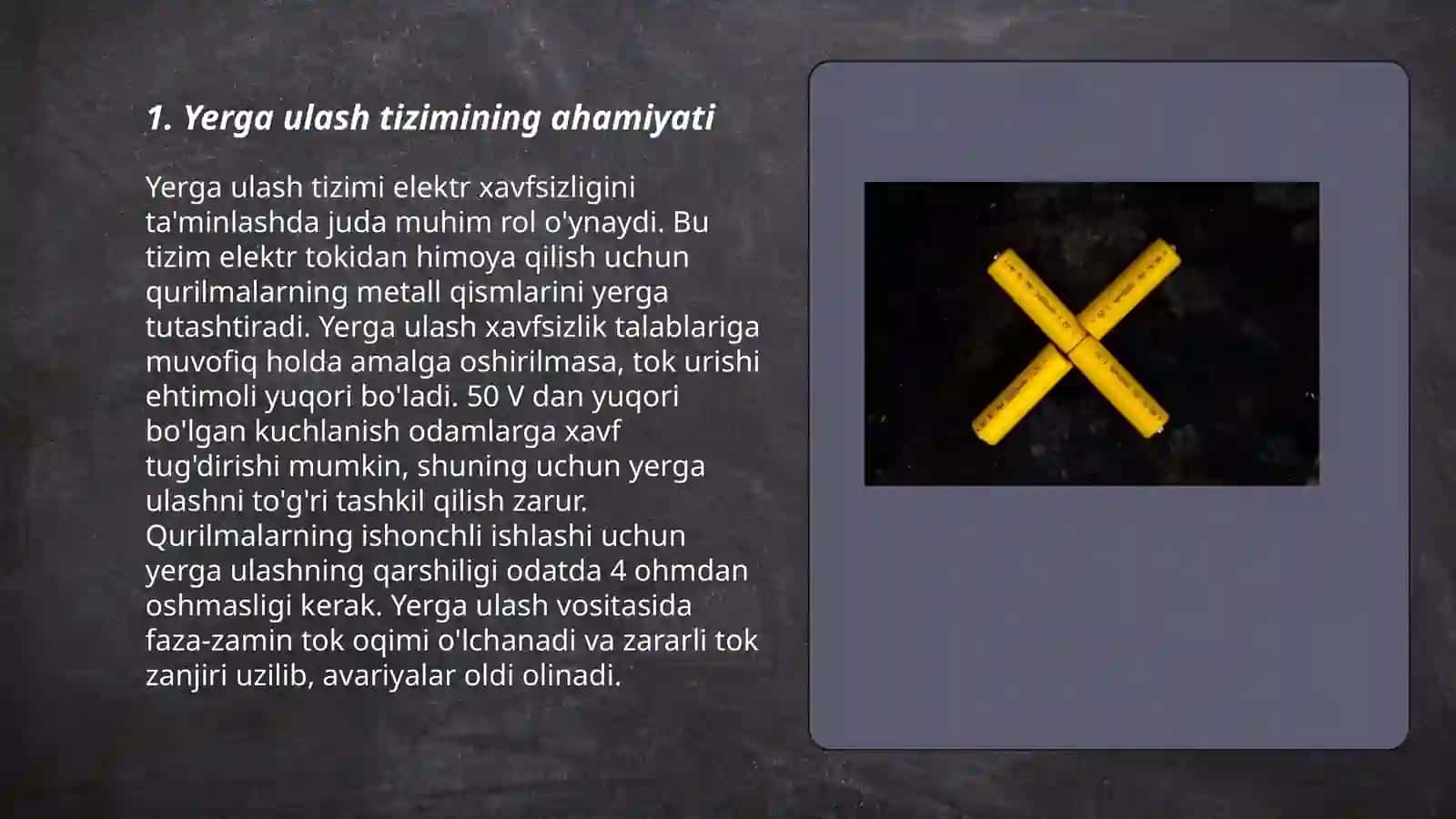 Yerga ulash tizimini tadbiq qilish va baholash 3