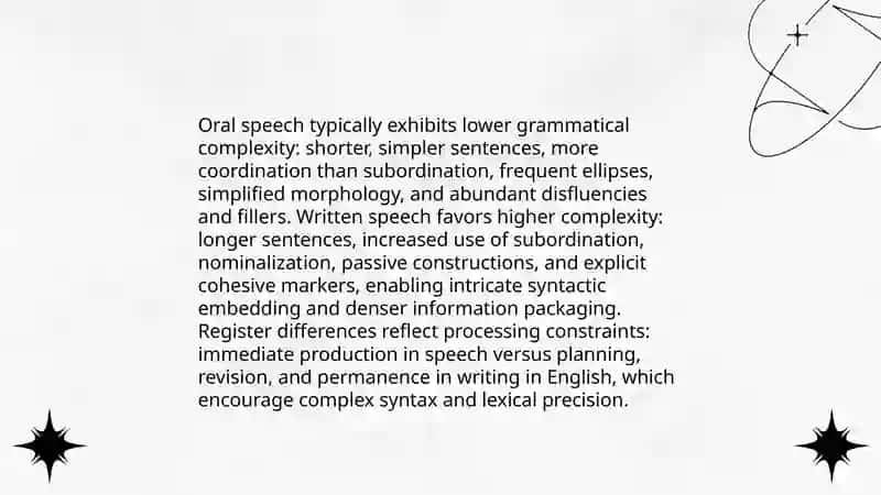 Oral and written types of speech and their lingustic stylistic pecualirites 3