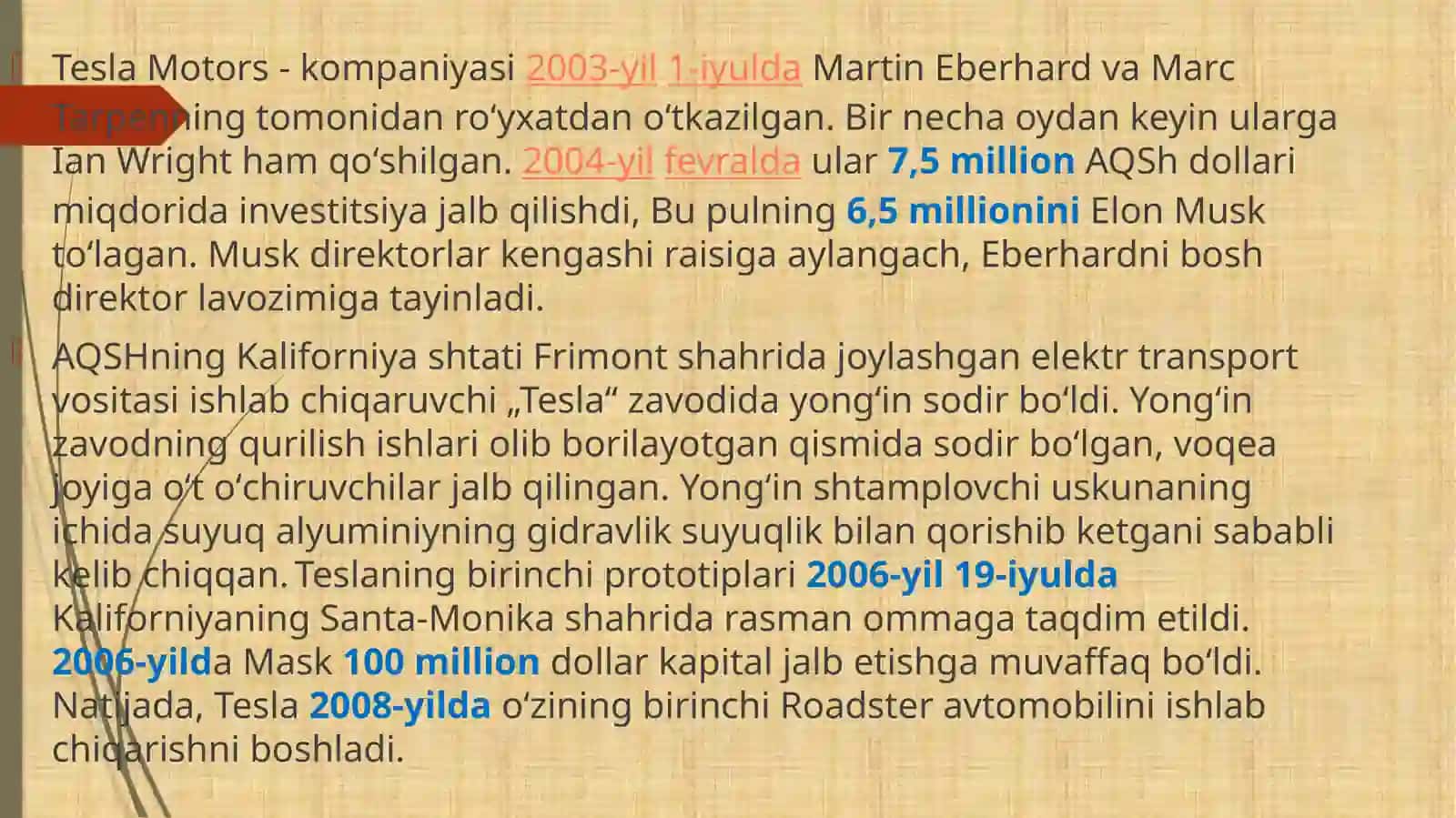 Mavzu: "Tesla" kompaniyasi haqida 3