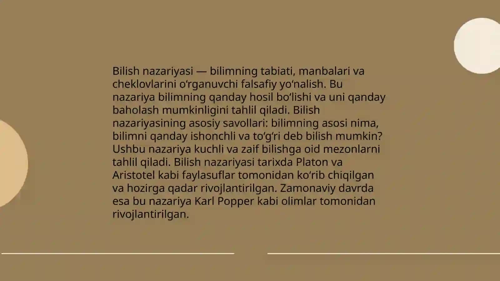 Bilish falsafasi 3