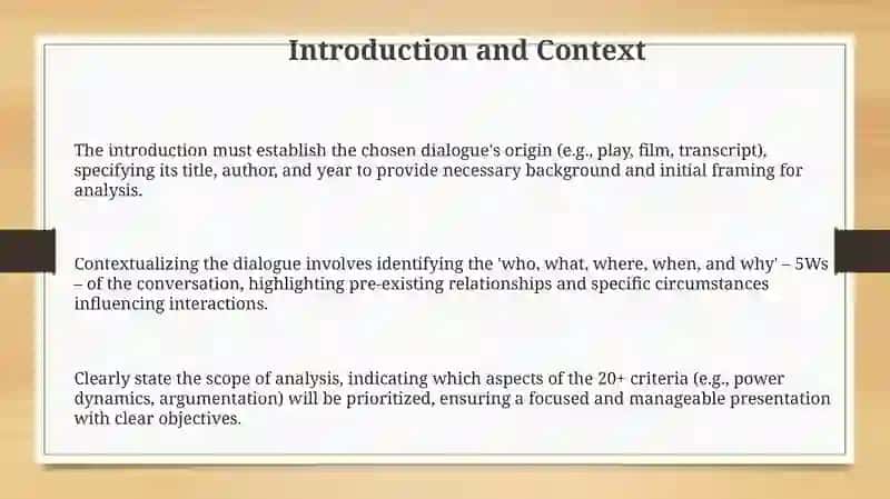 Analysis of a dialogue 3