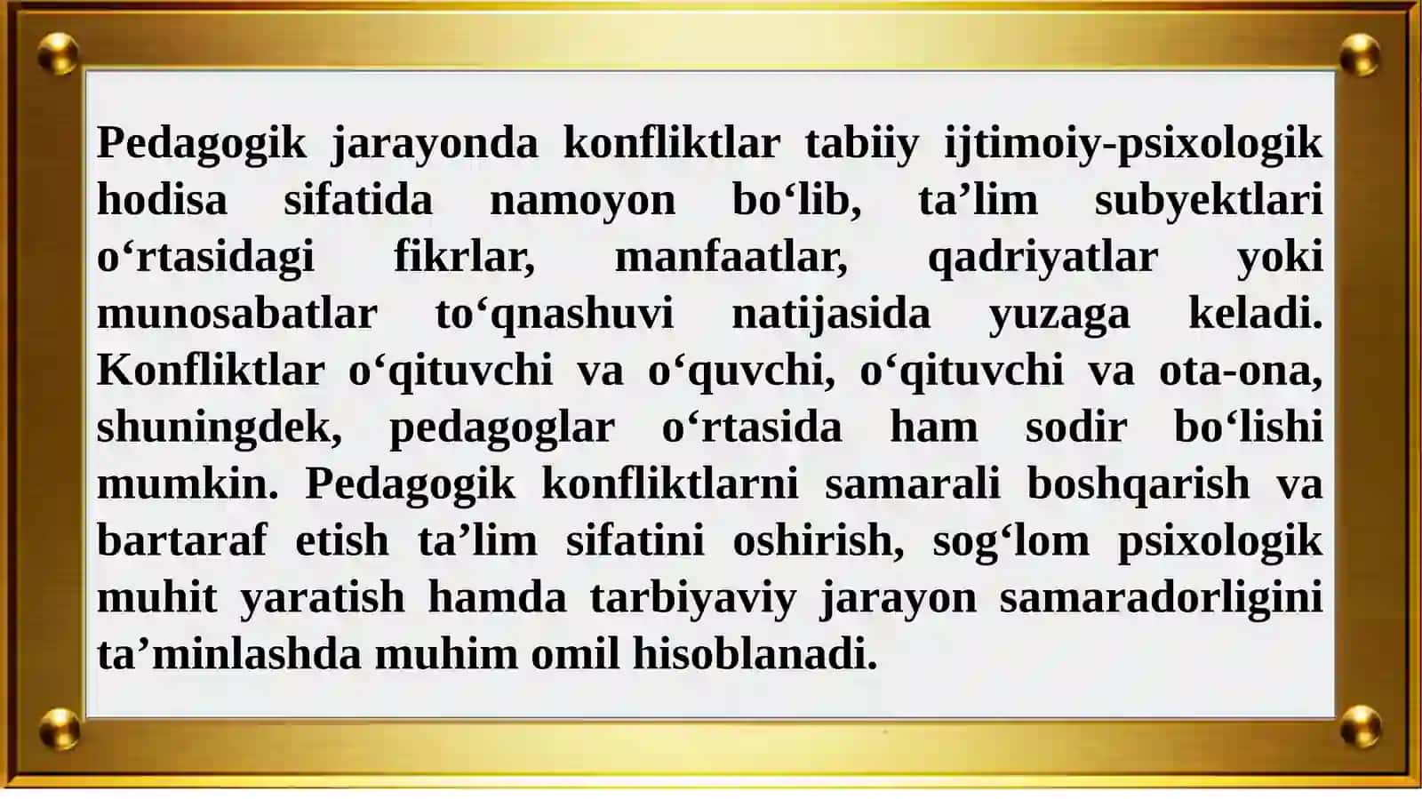 PEDAGOGIK KONFLIKTLAR VA ULARNI BARTARAF ETISH YO‘LLARI 3