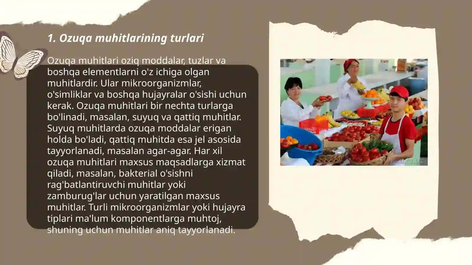 Ozuqa muhitlar,ularning tasnifi 3