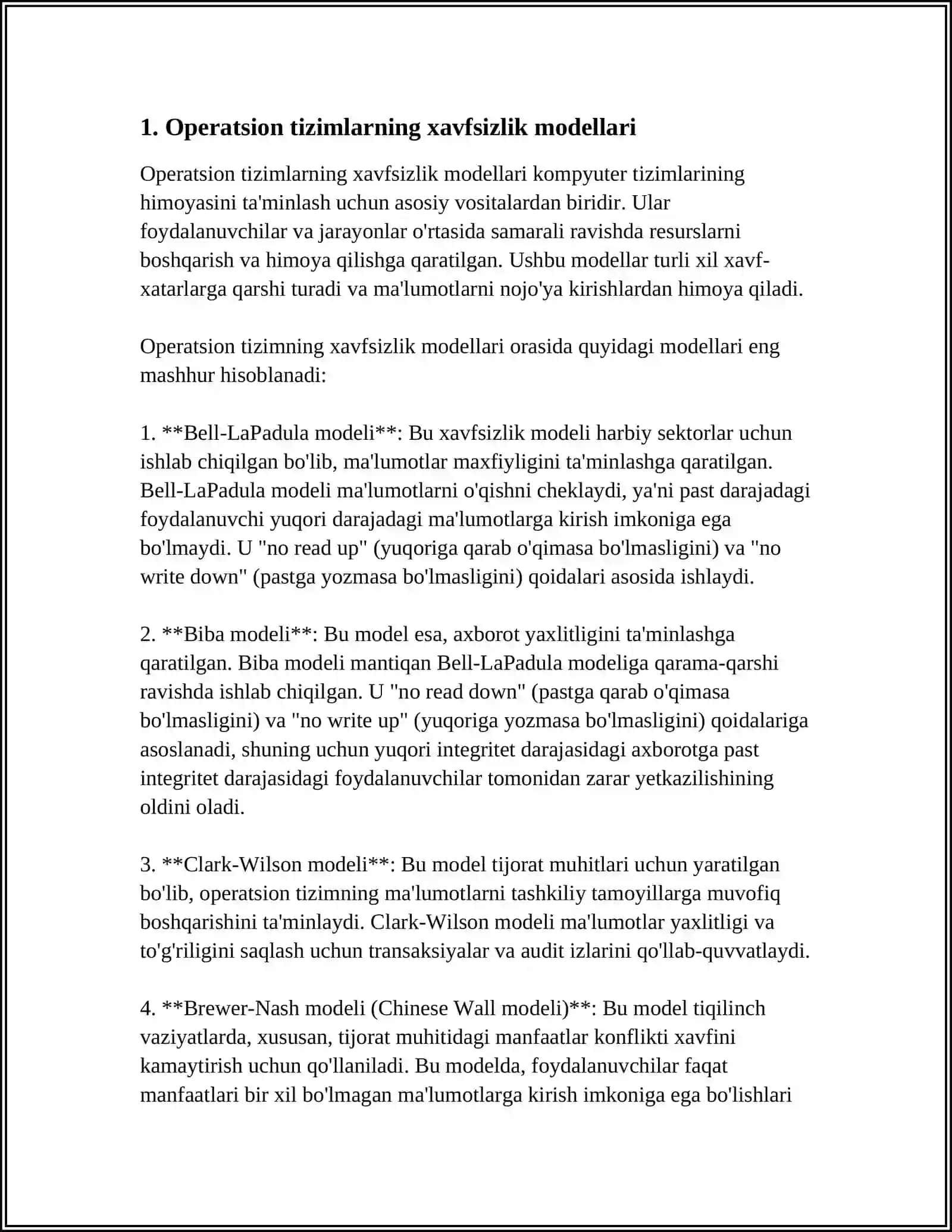 OPERATSSSIYON TIZIM XAVFSIZLIGINI TA’MINLASH MUAMMOLARI 3