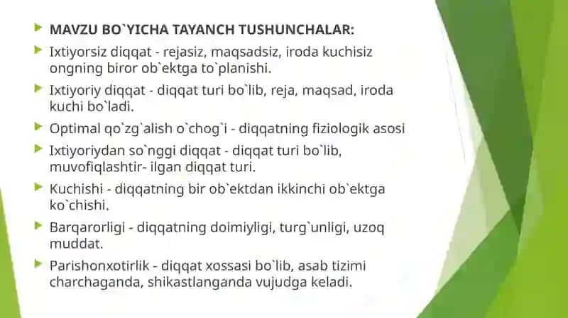 Diqqatning pedagogik va psixologik asoslari 3