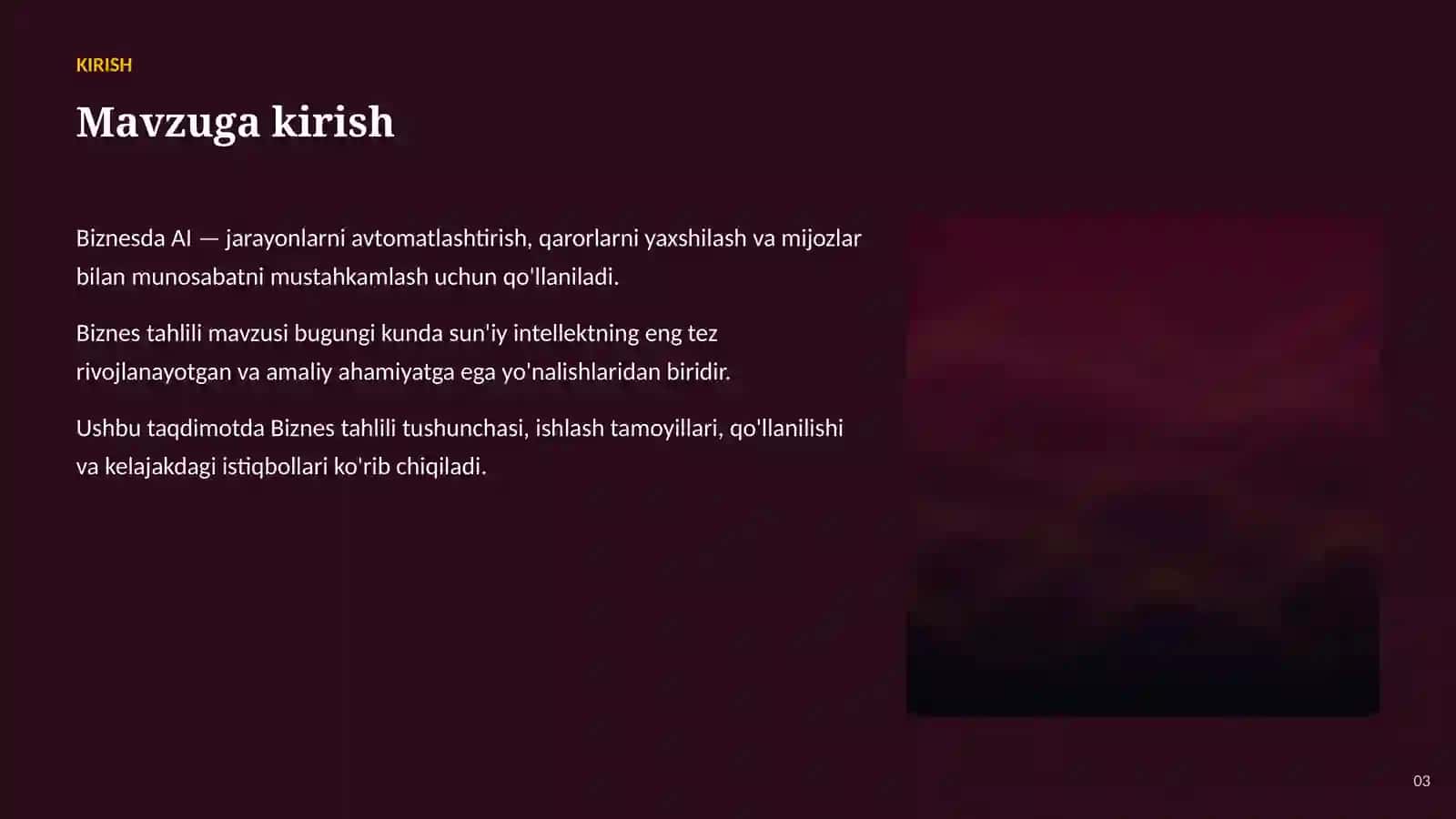 SUN'IY INTELLEKT • AI BIZNESDA 3