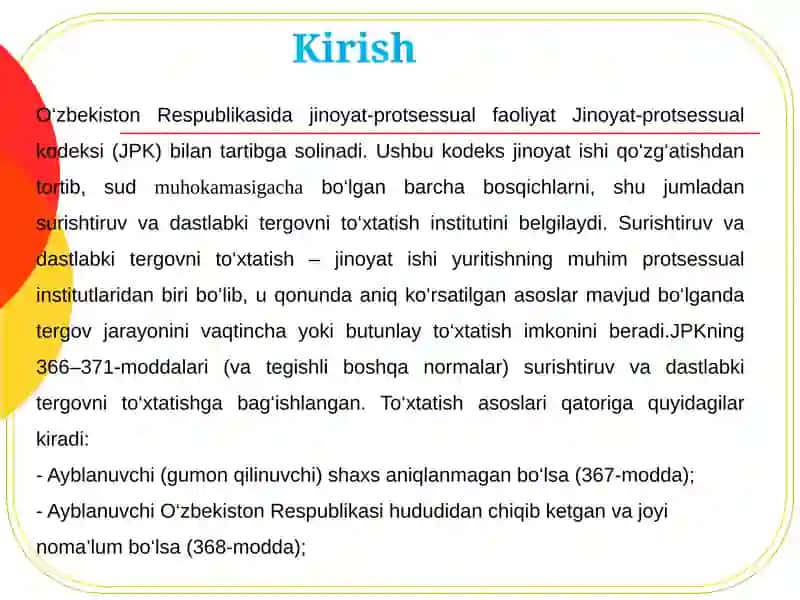 Surishtiruv va dastlabki tеrgovni to'xtatishning tartibi 3