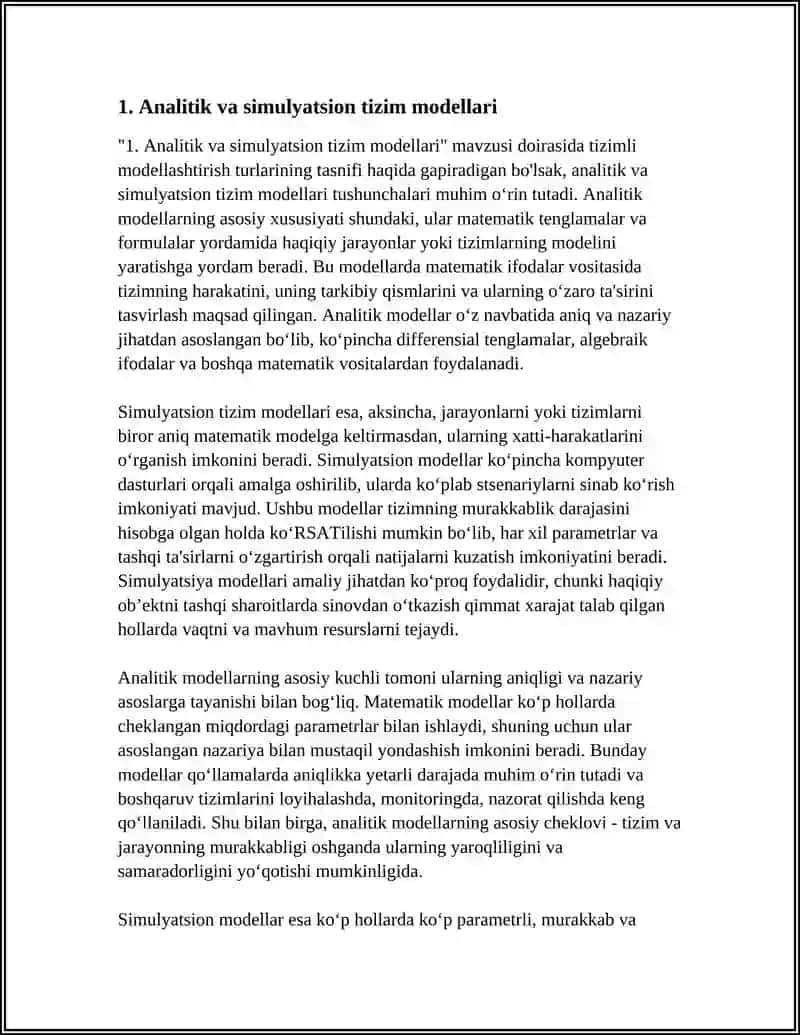 TIZIMLI MODELLASHTIRISH TURLARINING TASNIFI 3