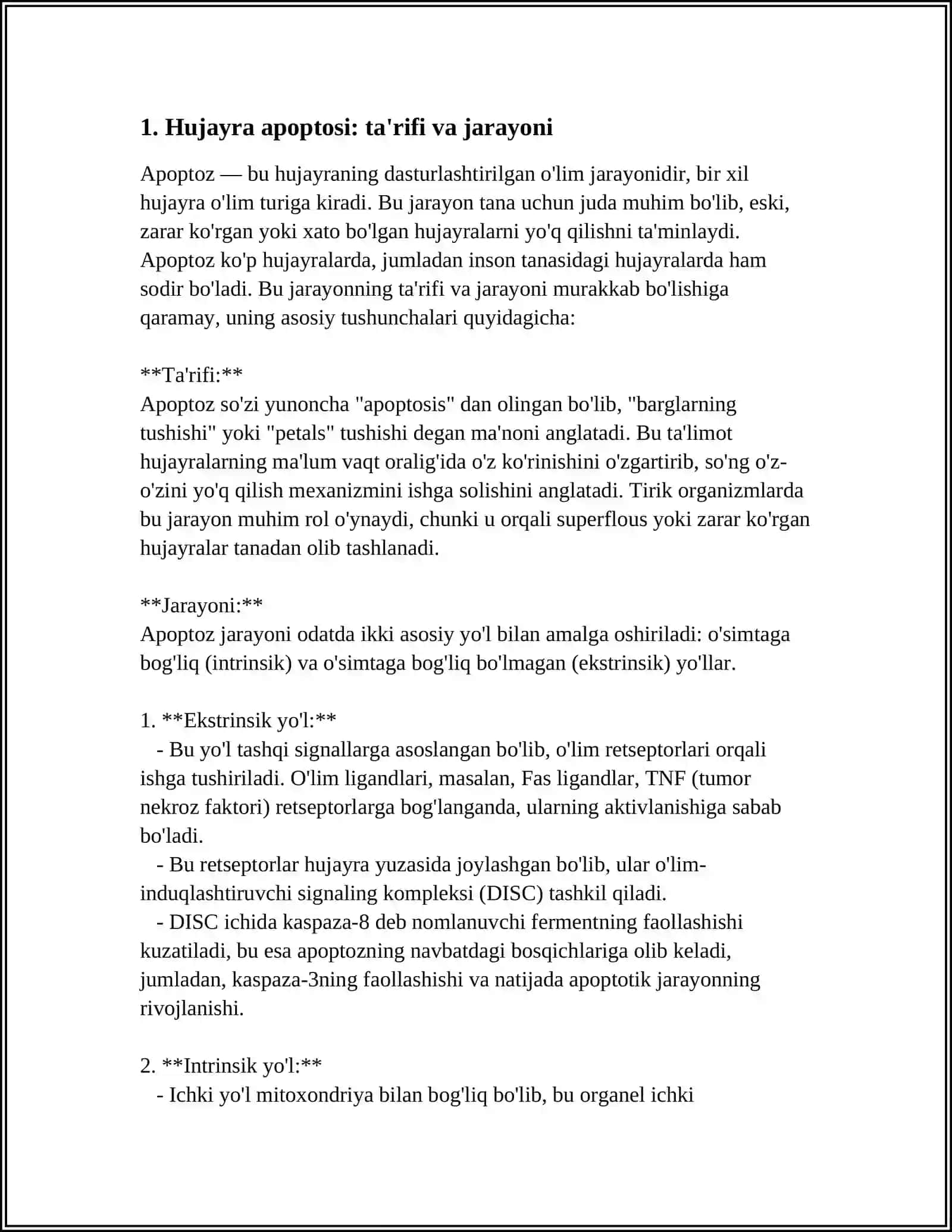 HUJAYRA APOPTOZI VA UNING BIOLOGIK AHAMIYATI 3