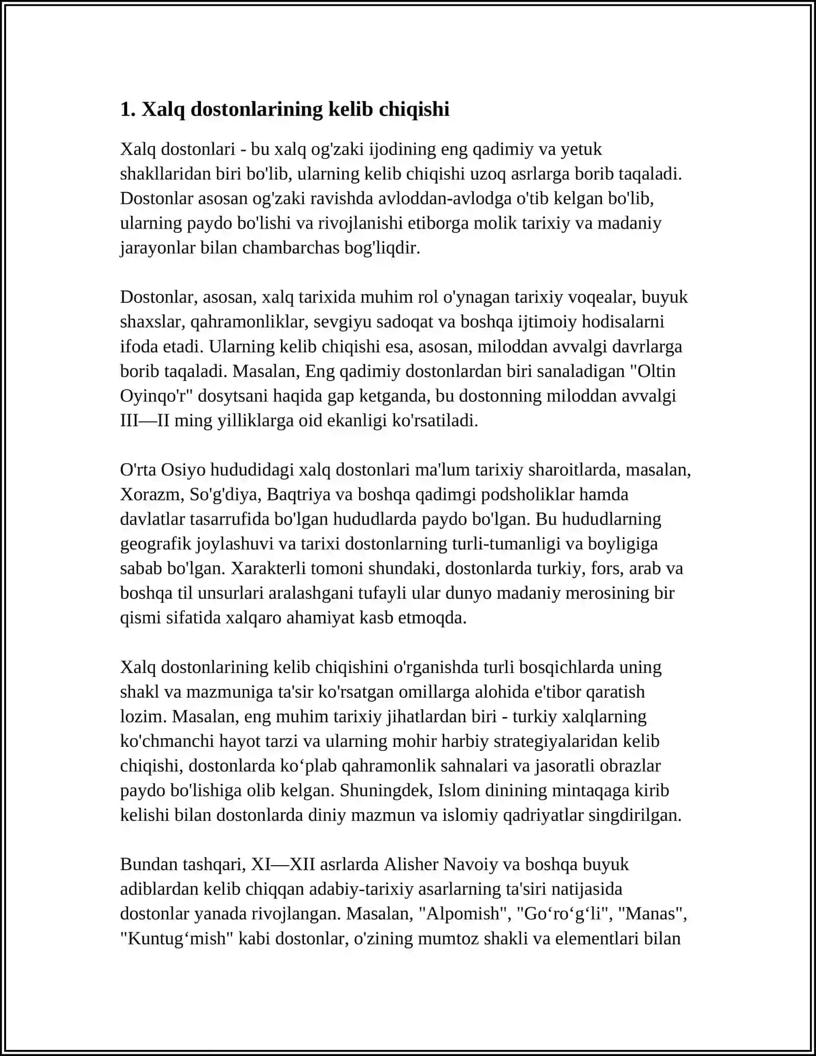 XALQ DOSTONLARINING VARIANTLARI HAQIDA 3