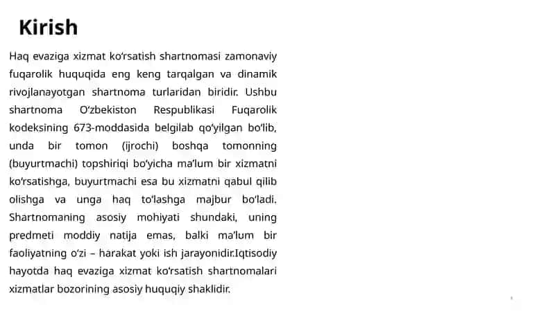 Haqevazi gaxizmat ko'rsatish shartnomasi 3