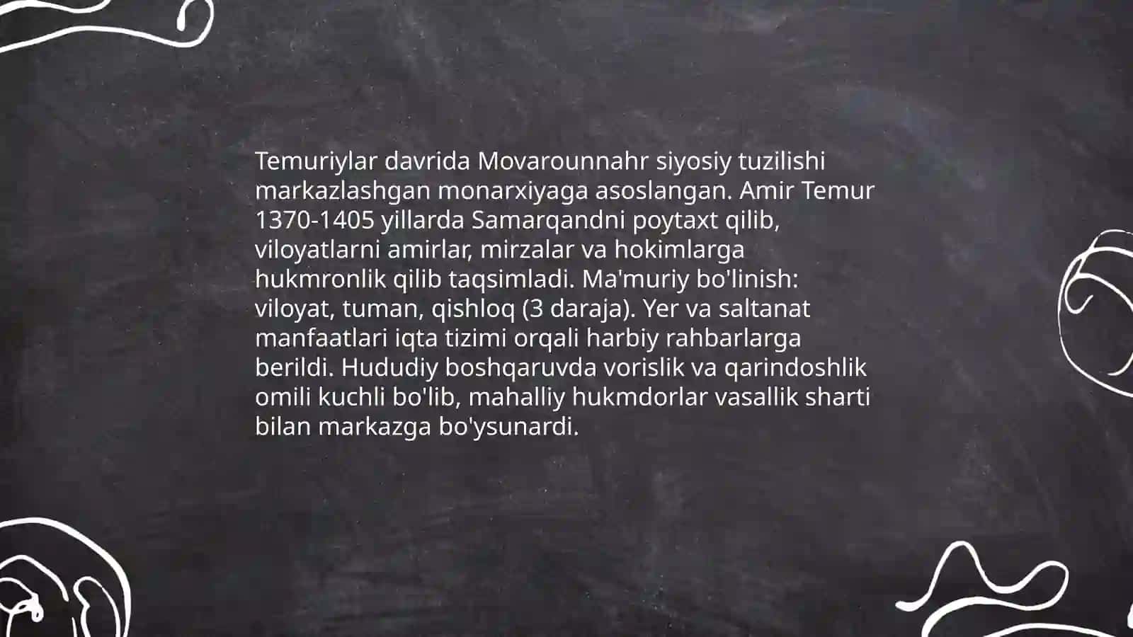 Temuriylar davrida Movarounnaxr va Xuroson 3