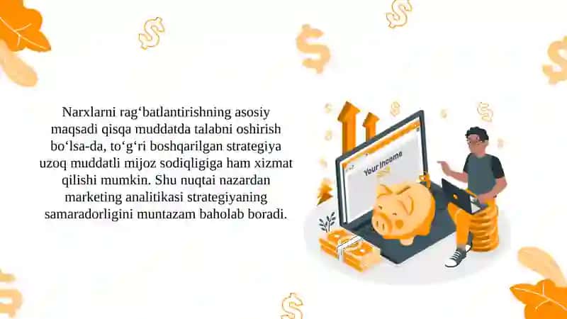 Marketing analitikasida narxlarni rag'batlantirish 3
