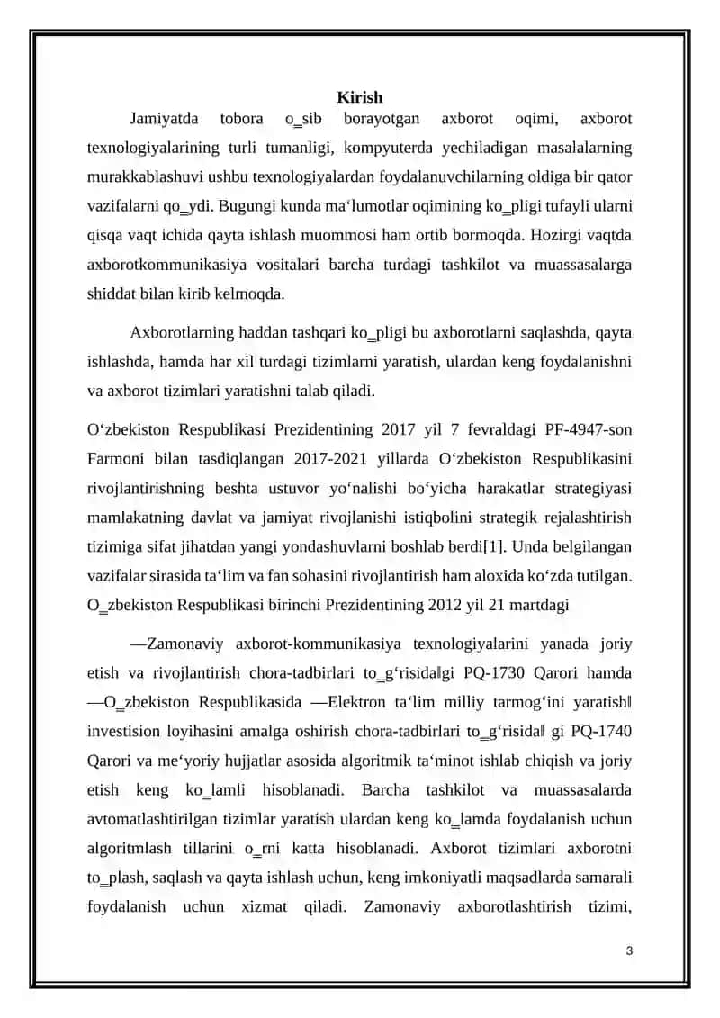 "Tibbiyotda axborot texnologiyalari" 3