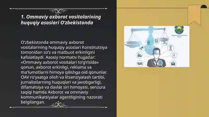 O‘zbekiston Respublikasida ommaviy axborot vositalarining faoliyati 3