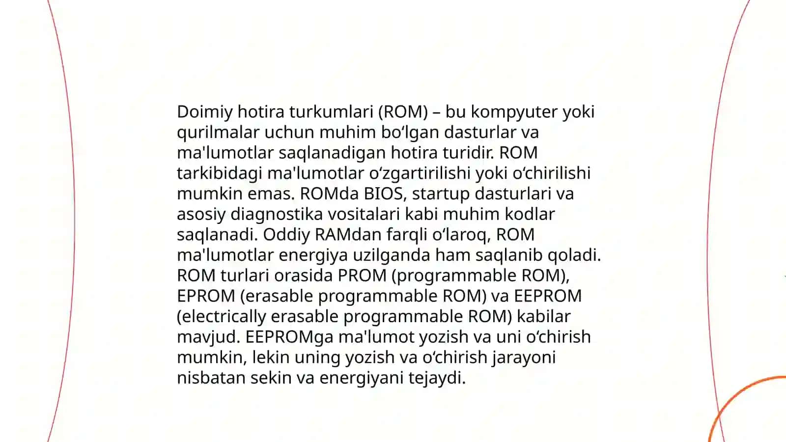Doimiy hotira qurilmalari va microsxemalari va tuzilishi 3