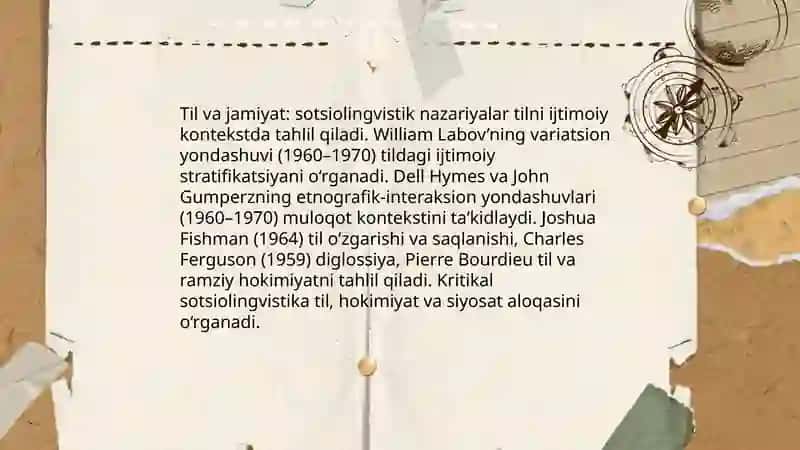 Sotsiolingvistika va sohalar 3