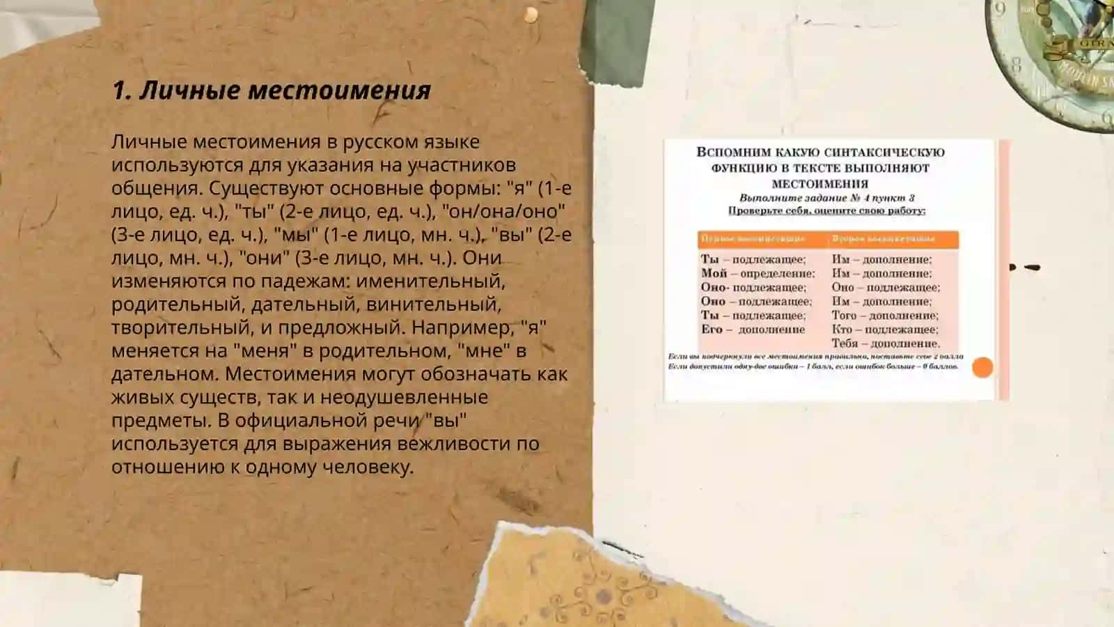 Личные местоимения 3