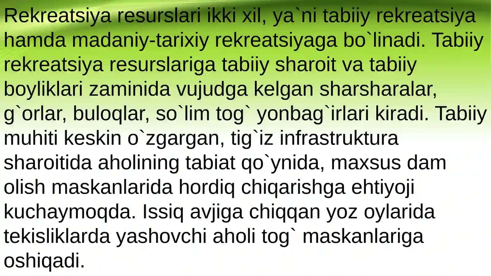 Rekreatsiya xizmati 3