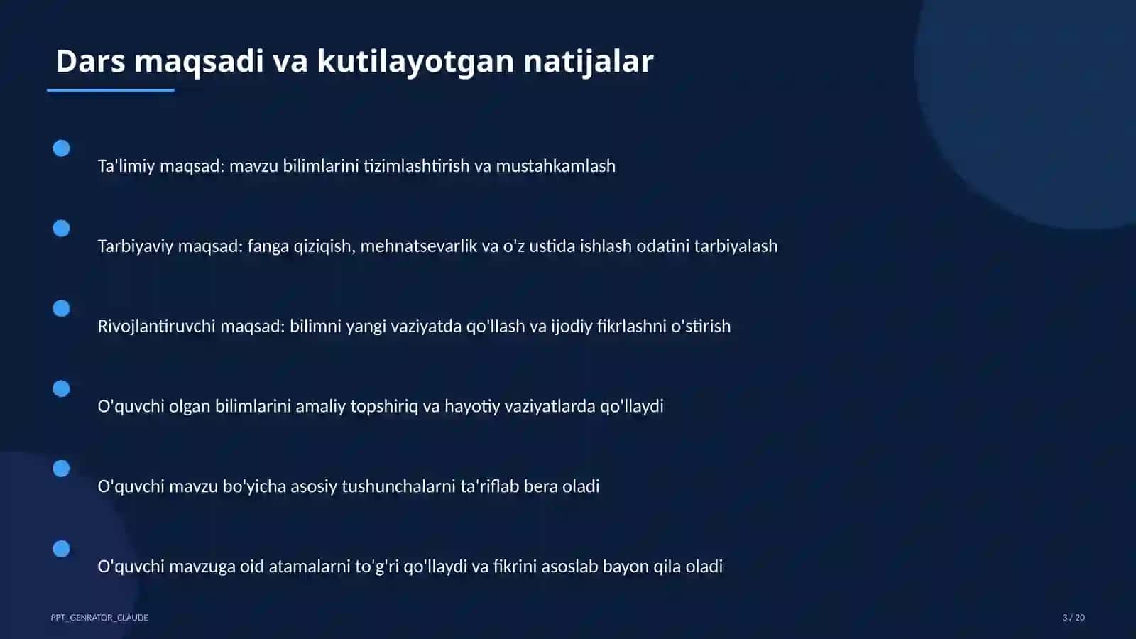 Matematika (1–4) — takrorlash darsi 3
