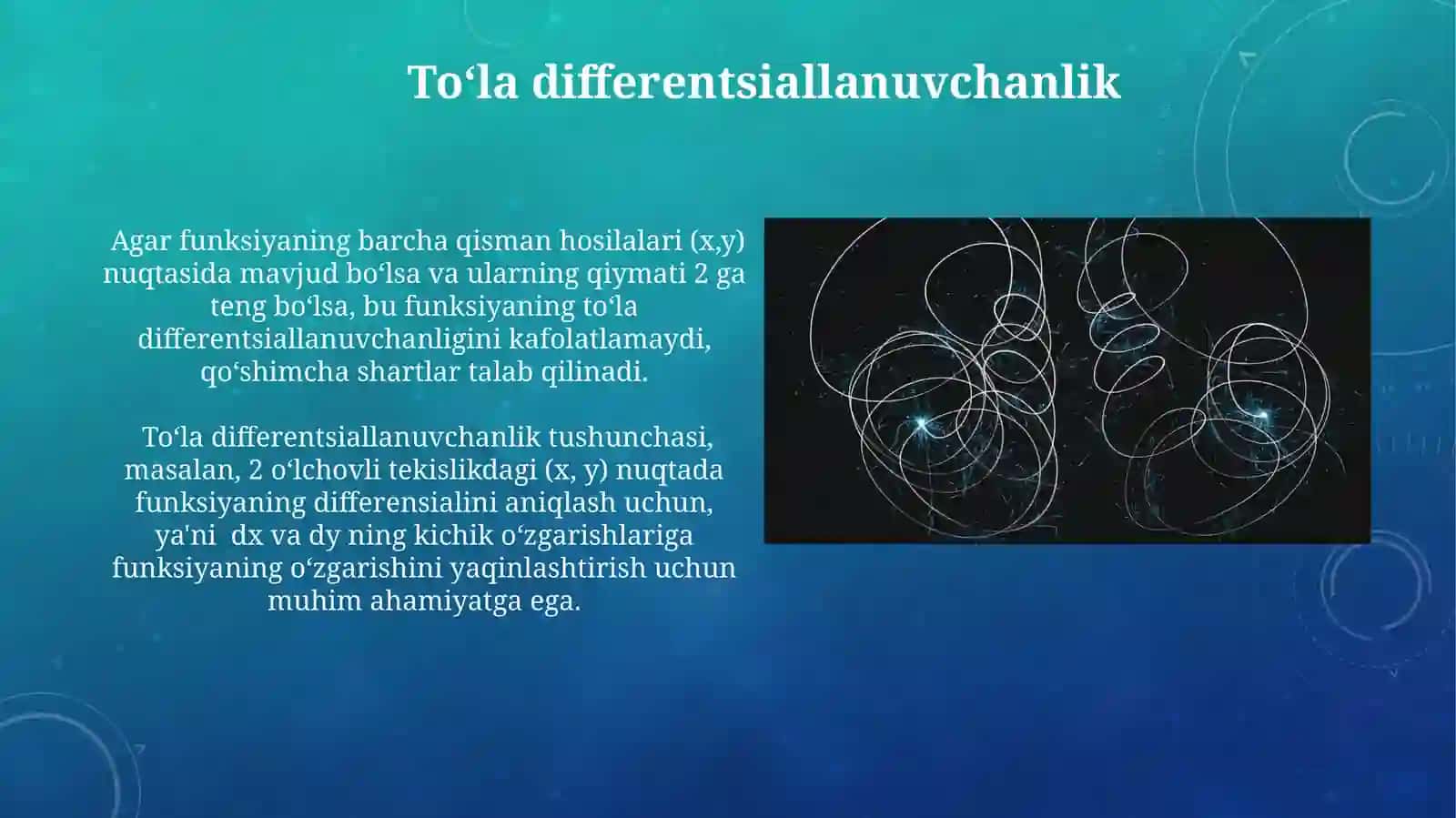 Toʻla differentsiallanuvchanlik 3