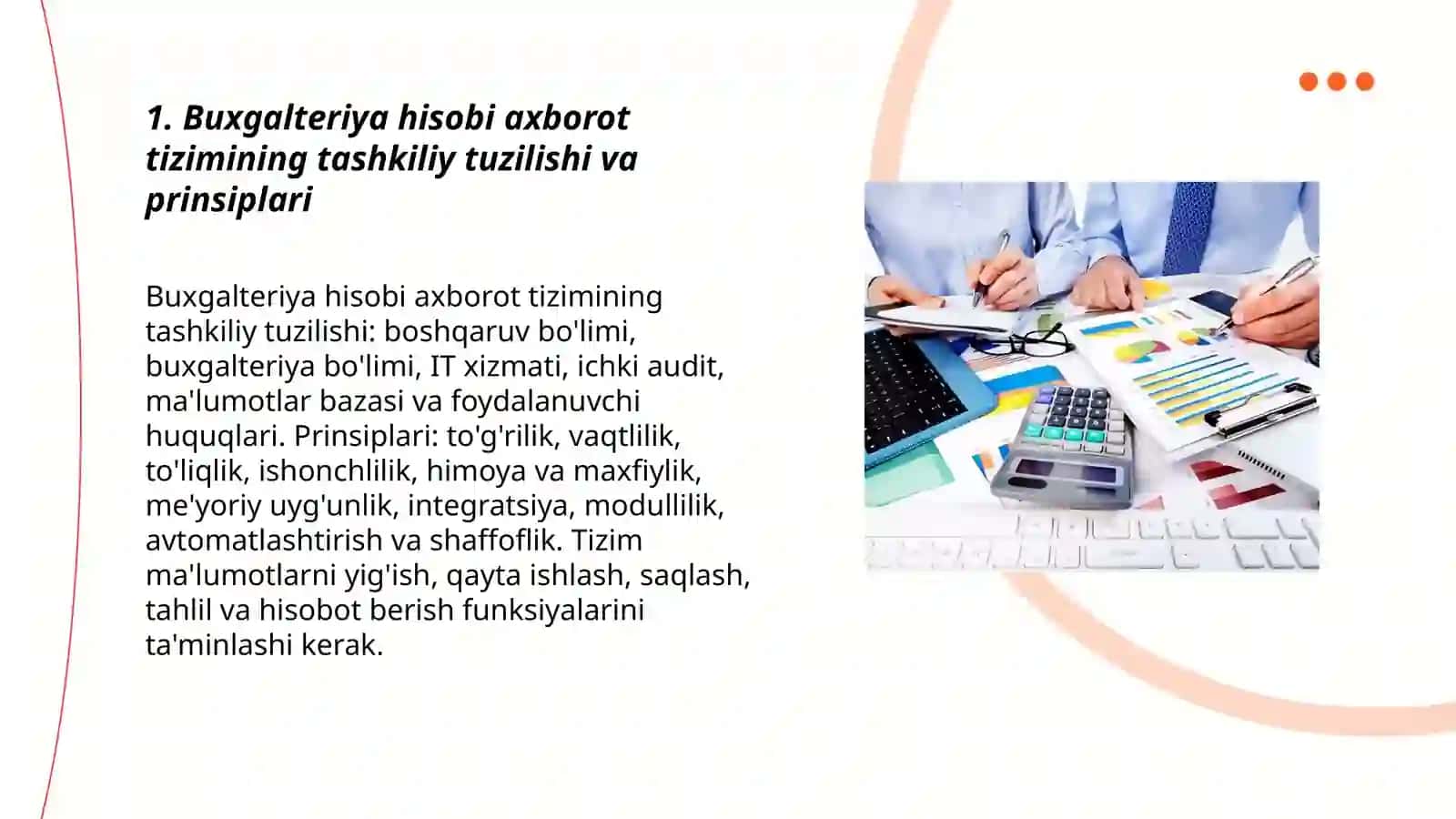 Buxgalteriya hisobi axborot tizimlarining tashkiliy tuzilishi 3