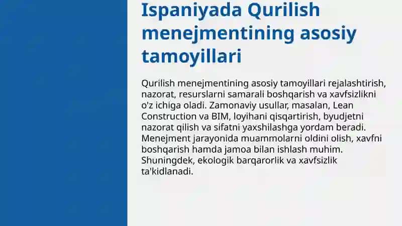 Ispaniyada Qurilish Menejmenti 3