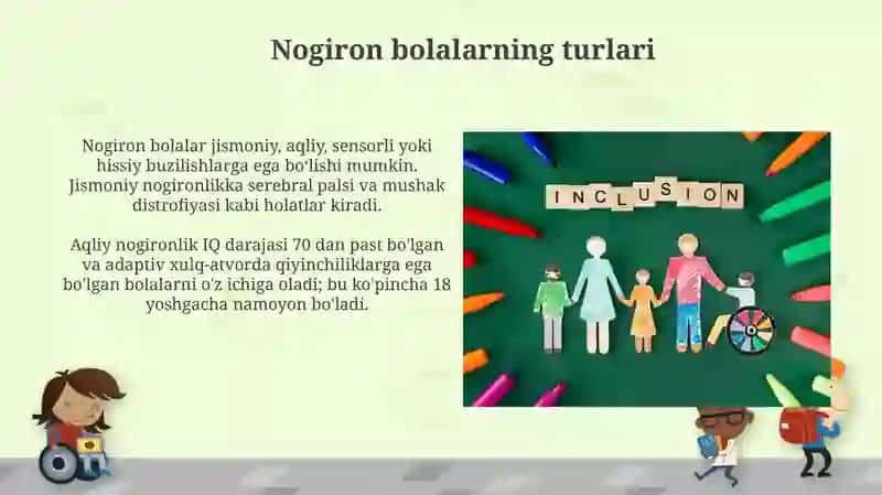 Nogiron bolalarning turlari 3